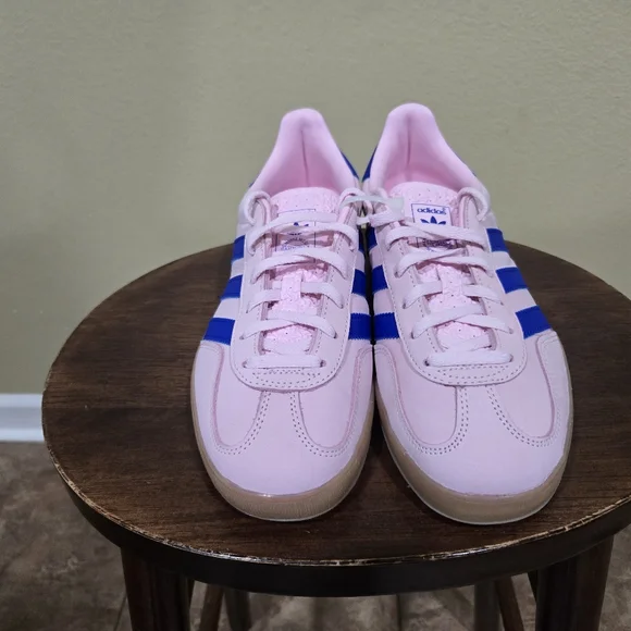 adidas | Shoes | Womens Adidas Gazelle Indoor Ji371 Pinkblue Sneakers Size  85 | Poshmark